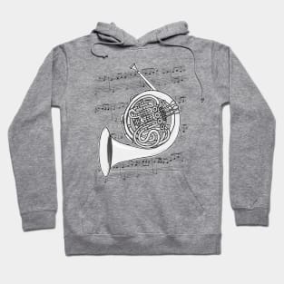 French Horn Player Hornist Brass Musician Hoodie